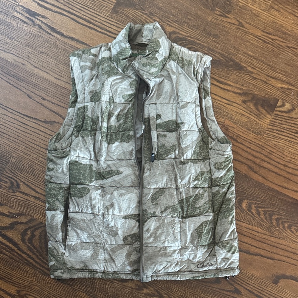 Cabela's Camouflage Vest - Green and Tan